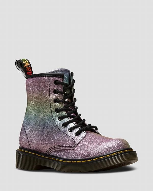 Dr Martens Dětské Kotníkové Boty Junior 1460 Rainbow Glitter Viacfarebný, CZ-973512